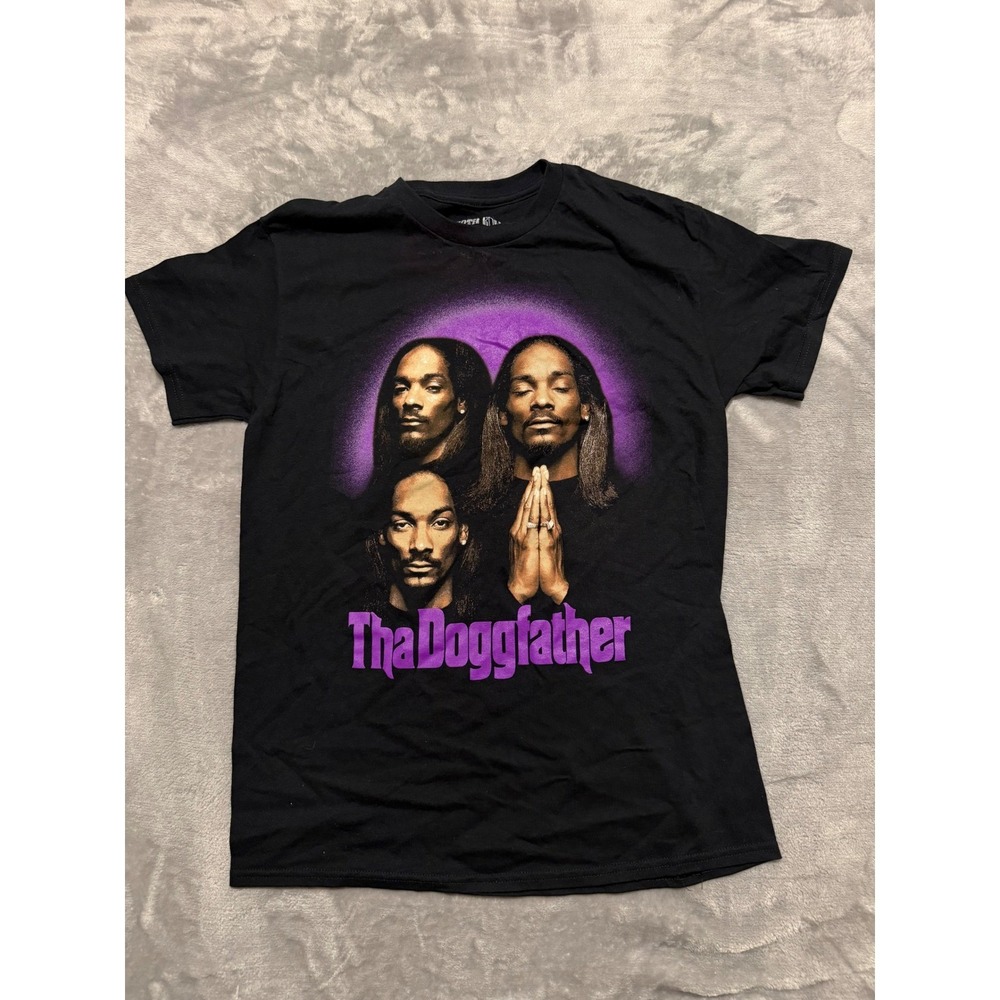 Death Row Records T-Shirt Mens Medium Black Snoop Dogg Tha Doggfather Graphic